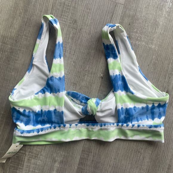 Aerie Women’s Sz Small Bikini Top Tie Banded Wide Strap Scoop Front New NWT - Picture 6 of 6